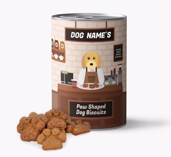 Personalised 'Coffee Shop' Baked Dog Biscuits